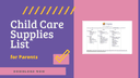 download supplies list
