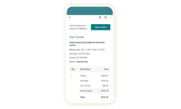 childcare partial payments screenshot